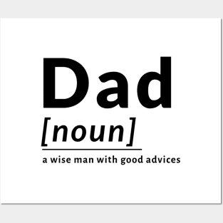 Definition Dad Fathers Wise Advice Noun Posters and Art